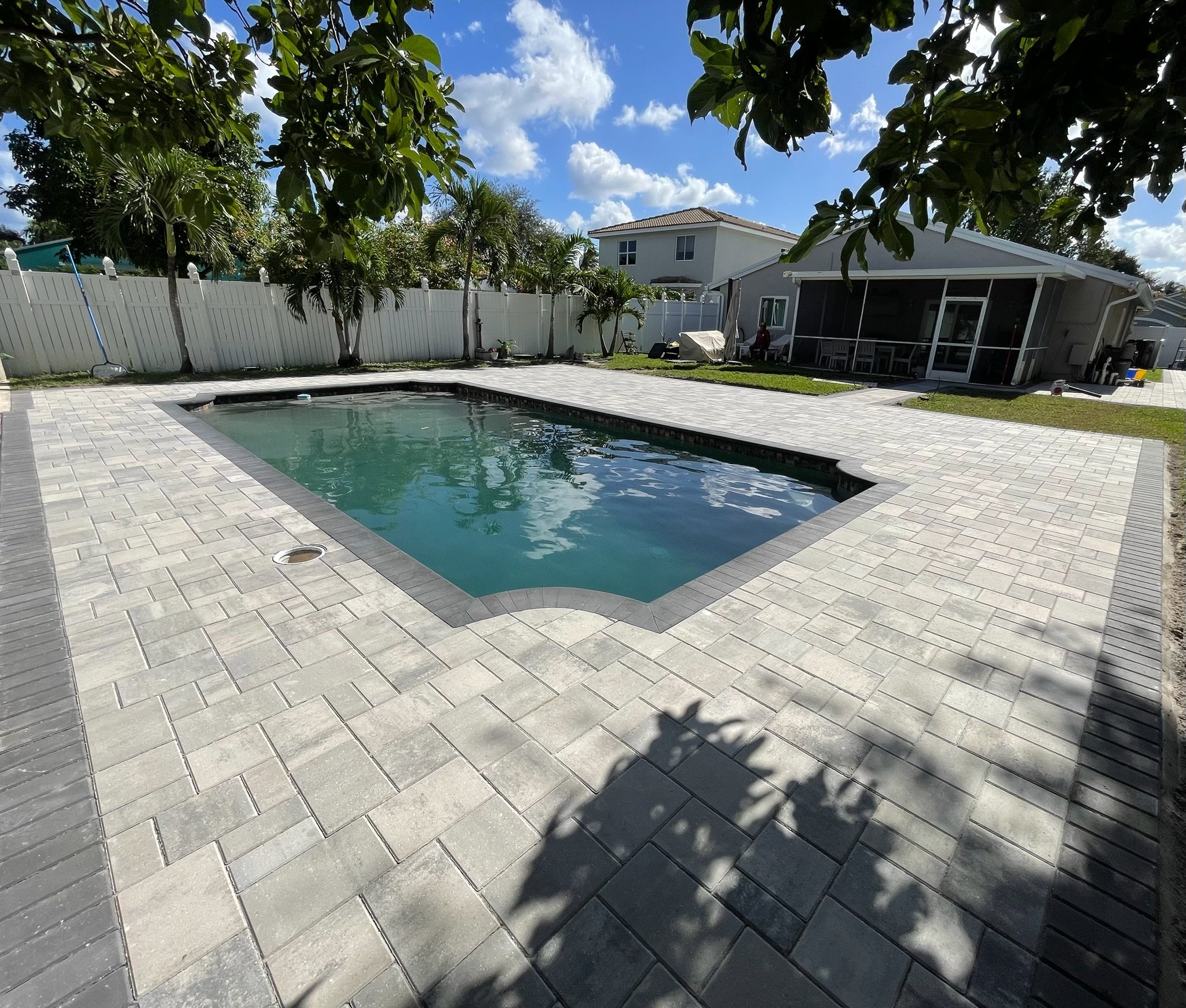 Marble paver entry walkway installation South Florida
