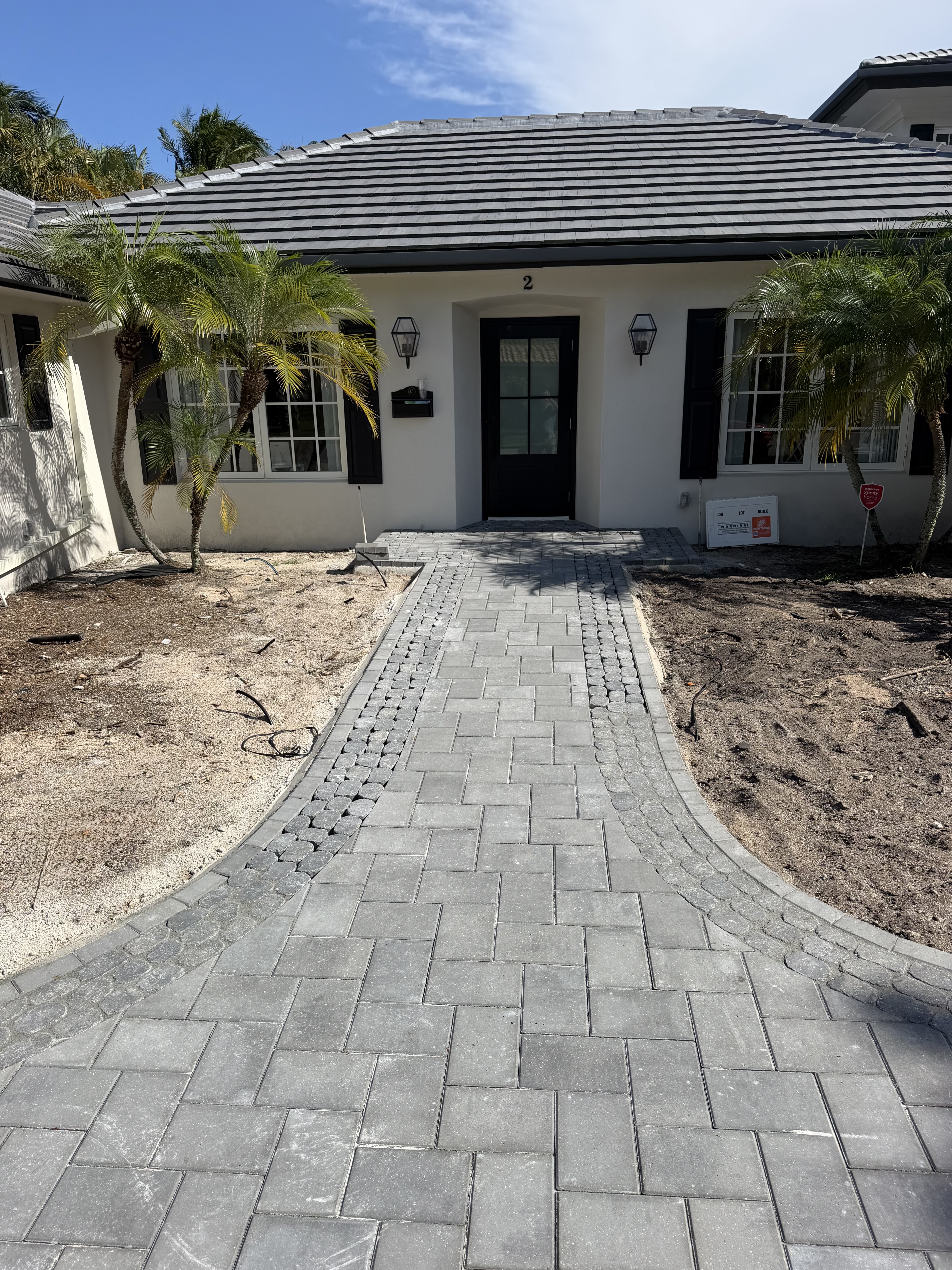 Paver walkway front entrance Broward County contractor